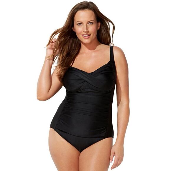 New. Miraclesuit drape swimsuit. Retails $180. Size 16 - Picture 1 of 11